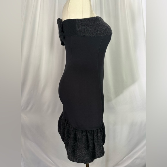 Red Valentino Black Strapless Ruffle Hem Dress | Bow Back | Designer Mini (1173) - Picture 7 of 13